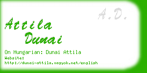 attila dunai business card